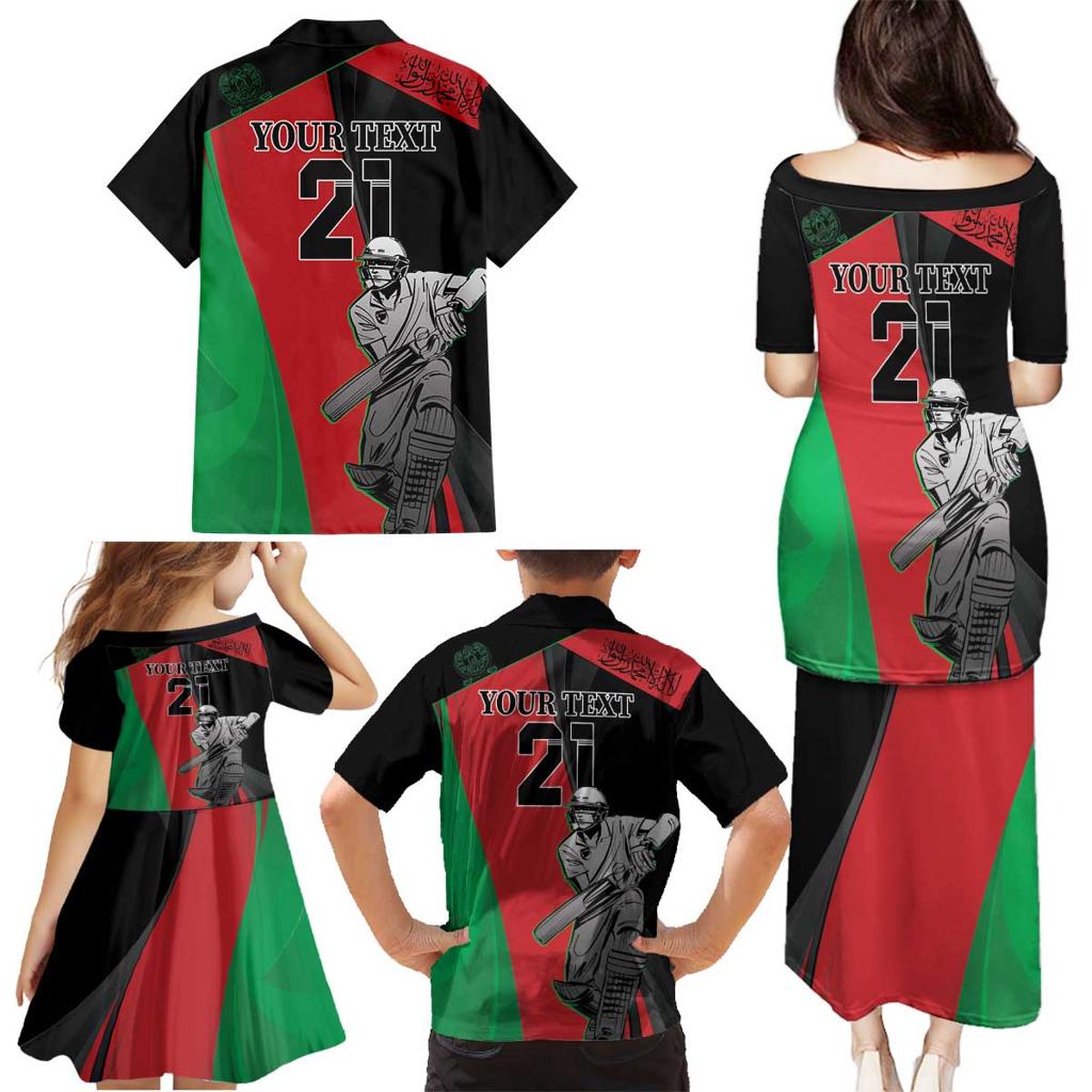 Custom Afghanistan Cricket Family Matching Puletasi and Hawaiian Shirt Sporty Version