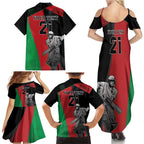 Custom Afghanistan Cricket Family Matching Summer Maxi Dress and Hawaiian Shirt Sporty Version