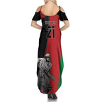 Custom Afghanistan Cricket Family Matching Summer Maxi Dress and Hawaiian Shirt Sporty Version