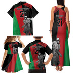 Custom Afghanistan Cricket Family Matching Tank Maxi Dress and Hawaiian Shirt Sporty Version