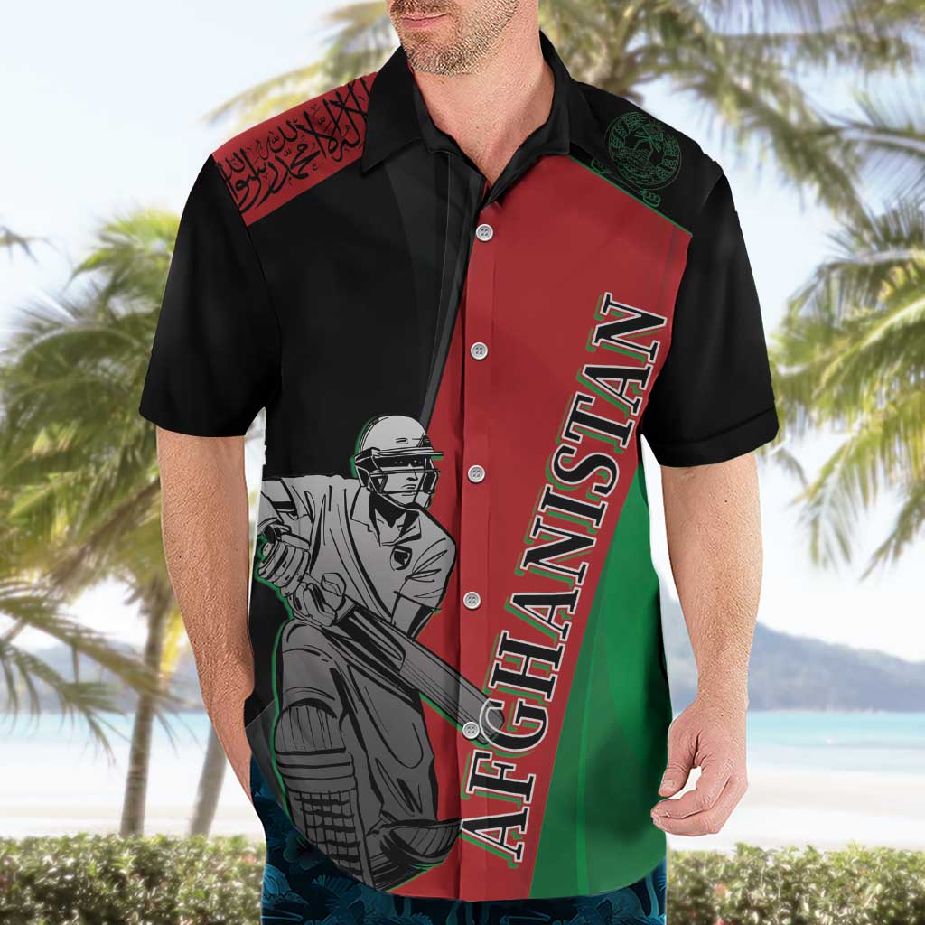 Custom Afghanistan Cricket Hawaiian Shirt Sporty Version
