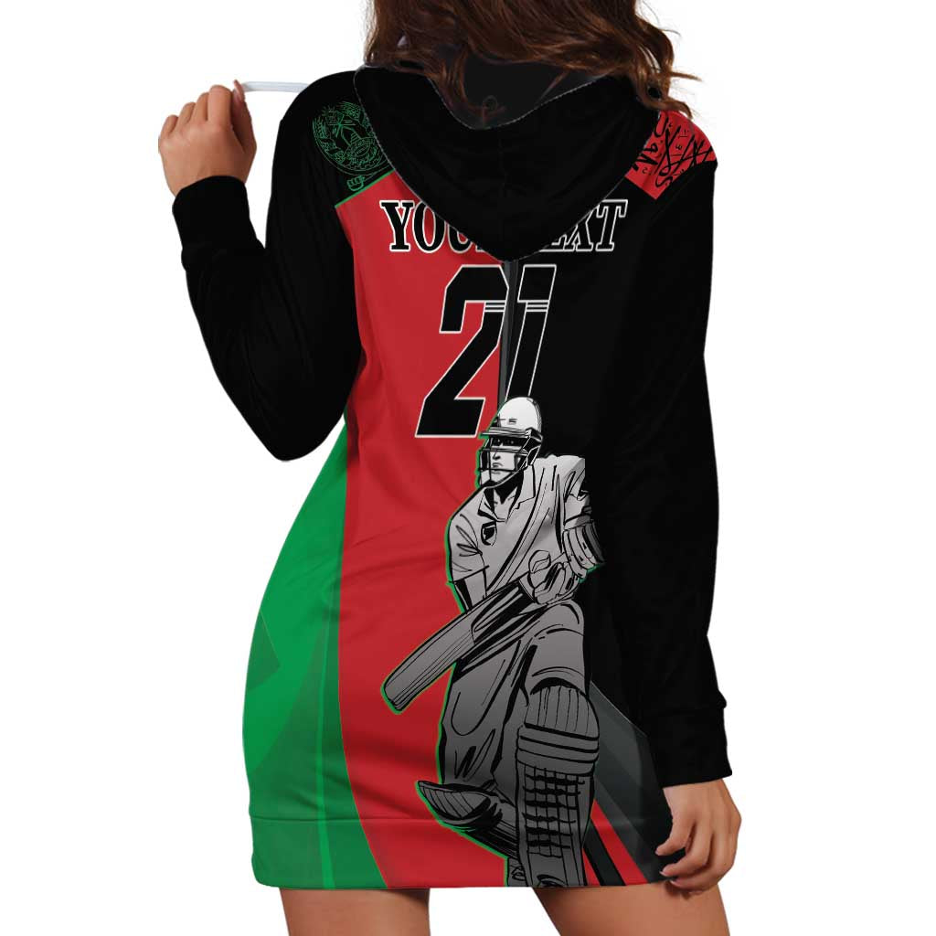 Custom Afghanistan Cricket Hoodie Dress Sporty Version