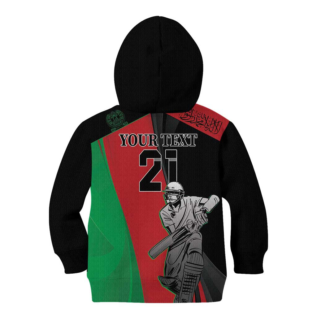 Custom Afghanistan Cricket Kid Hoodie Sporty Version