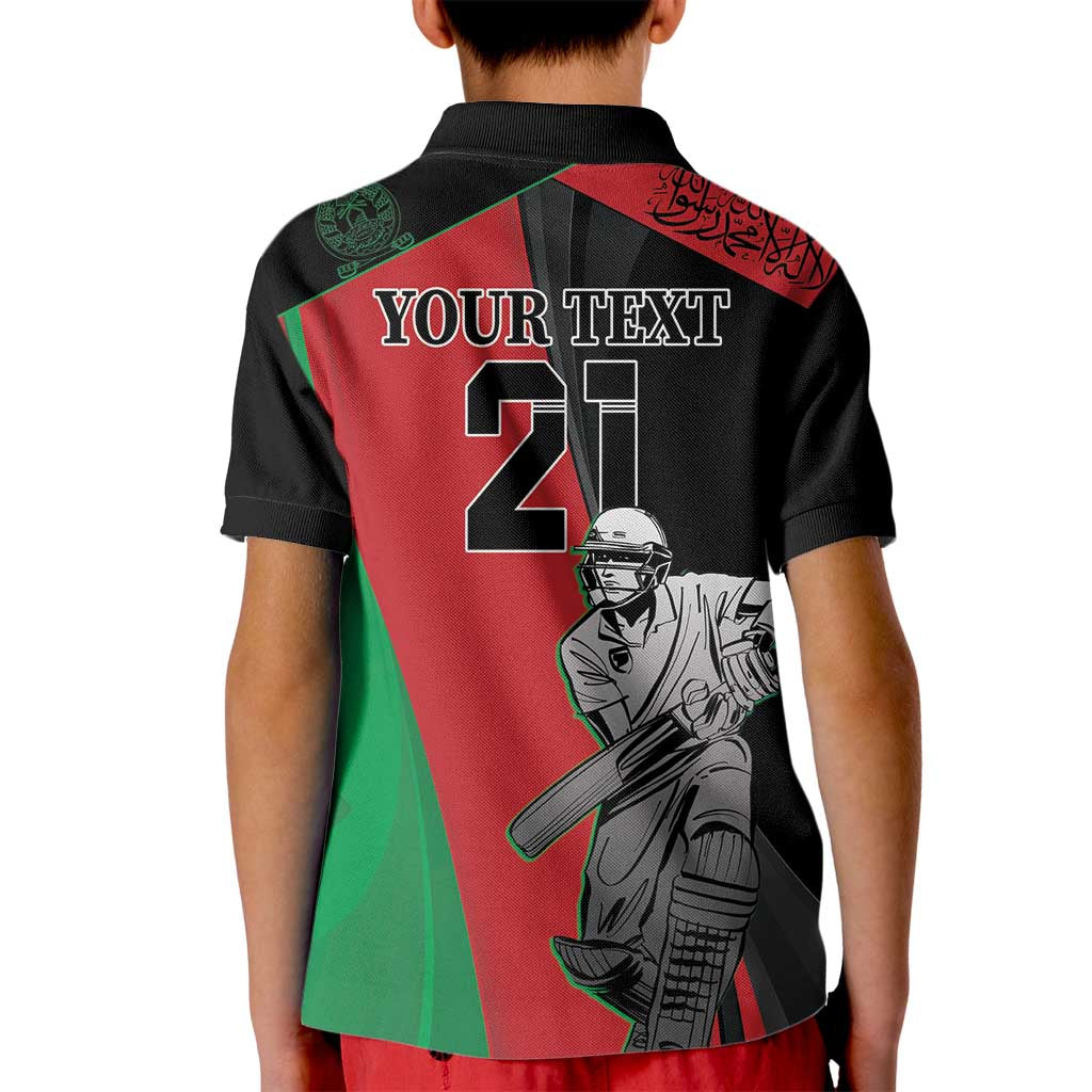Custom Afghanistan Cricket Kid Polo Shirt Sporty Version