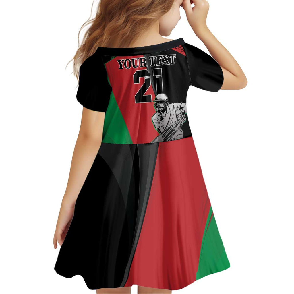 Custom Afghanistan Cricket Kid Short Sleeve Dress Sporty Version