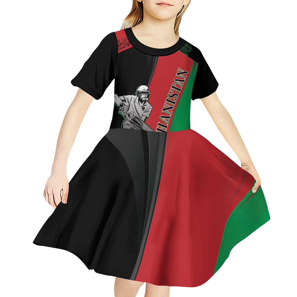 Custom Afghanistan Cricket Kid Short Sleeve Dress Sporty Version
