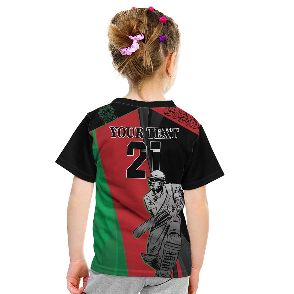 Custom Afghanistan Cricket Kid T Shirt Sporty Version