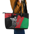 Custom Afghanistan Cricket Leather Tote Bag Sporty Version