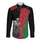 Custom Afghanistan Cricket Long Sleeve Button Shirt Sporty Version