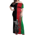 Custom Afghanistan Cricket Off Shoulder Maxi Dress Sporty Version