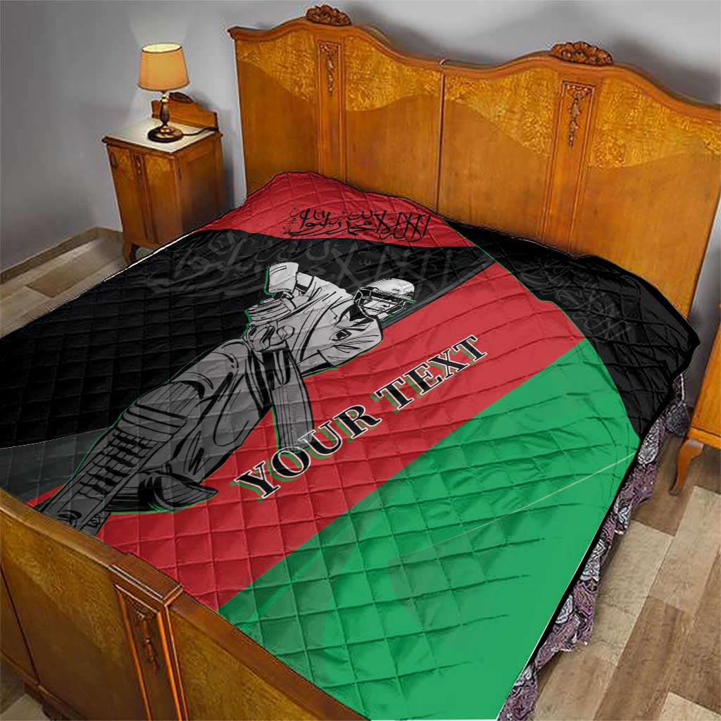 Custom Afghanistan Cricket Quilt Sporty Version