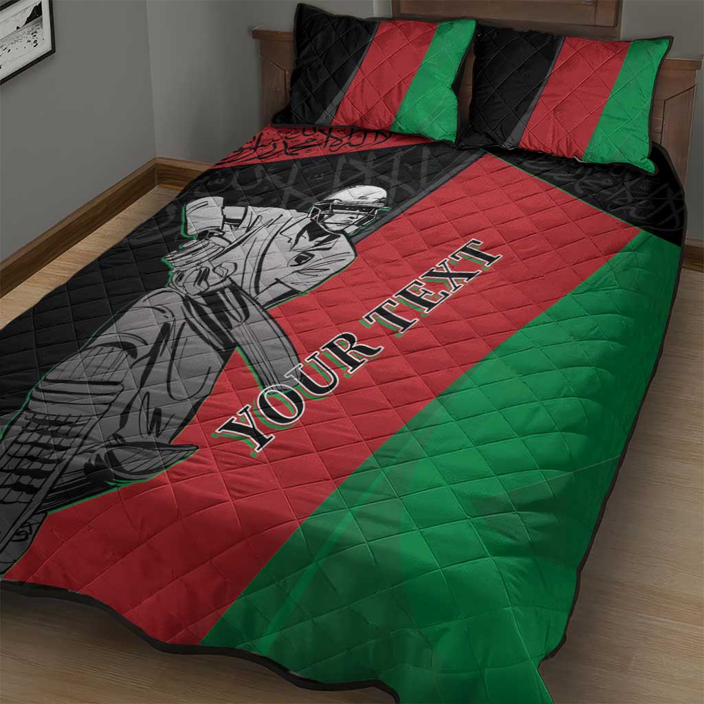 Custom Afghanistan Cricket Quilt Bed Set Sporty Version