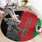 Custom Afghanistan Cricket Round Carpet Sporty Version