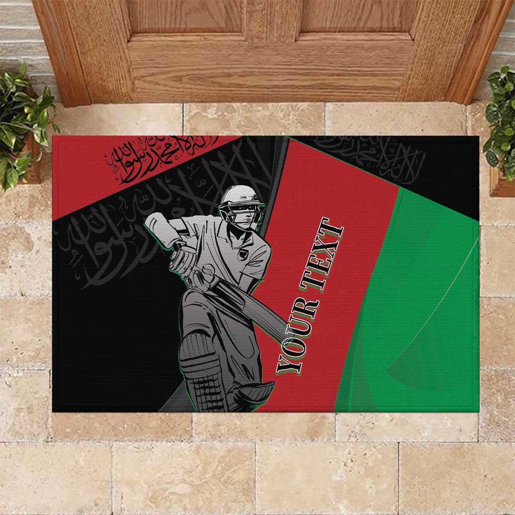 Custom Afghanistan Cricket Rubber Doormat Sporty Version
