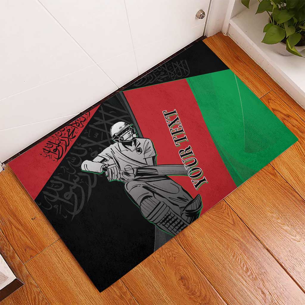 Custom Afghanistan Cricket Rubber Doormat Sporty Version