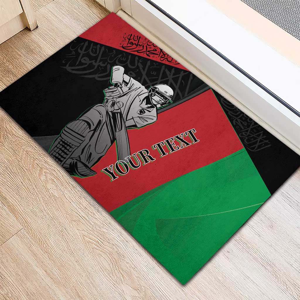 Custom Afghanistan Cricket Rubber Doormat Sporty Version