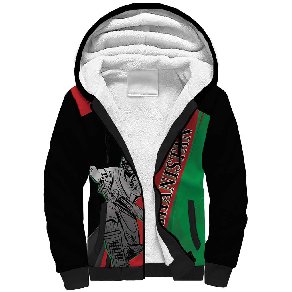 Custom Afghanistan Cricket Sherpa Hoodie Sporty Version