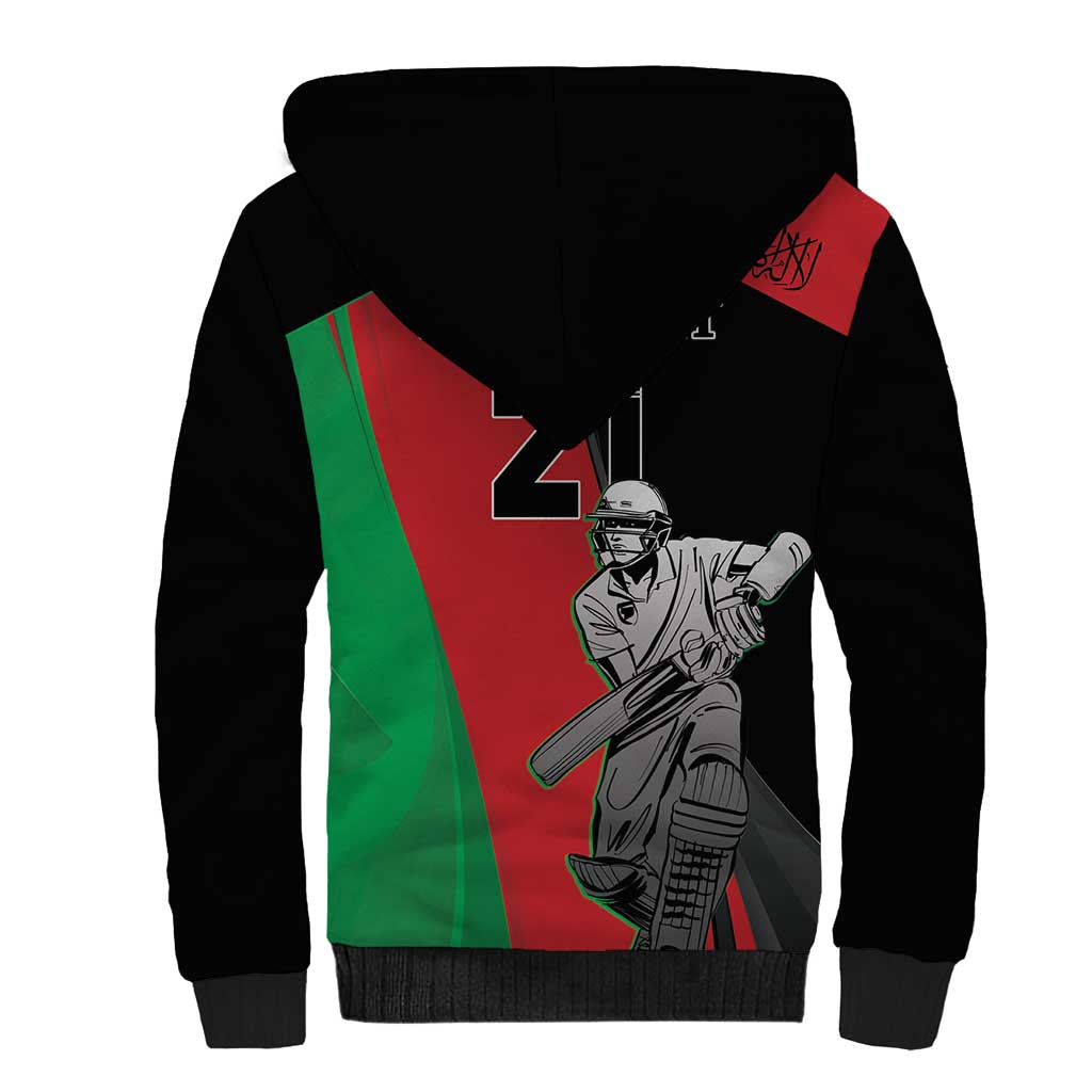 Custom Afghanistan Cricket Sherpa Hoodie Sporty Version