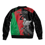 Custom Afghanistan Cricket Sleeve Zip Bomber Jacket Sporty Version