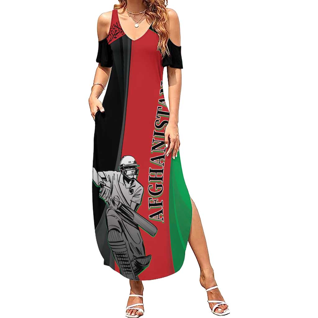 Custom Afghanistan Cricket Summer Maxi Dress Sporty Version