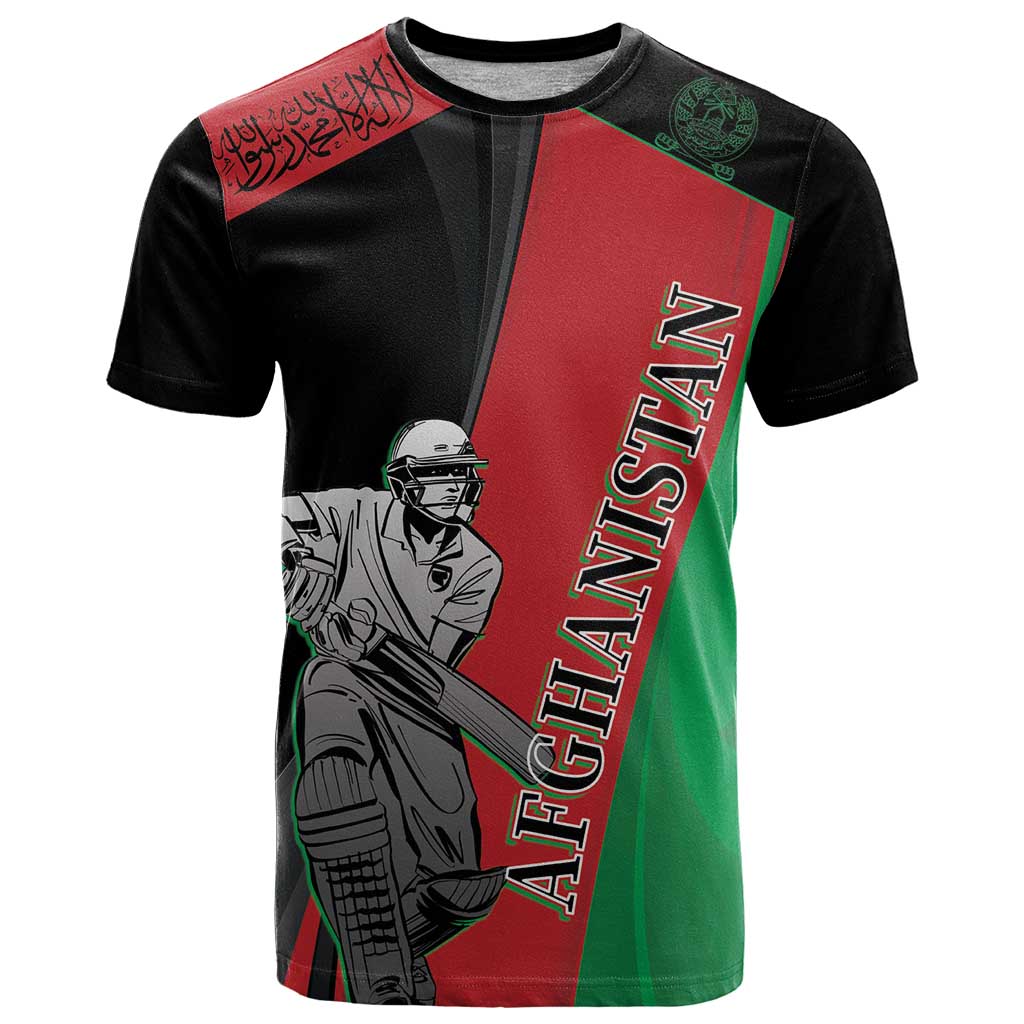 Custom Afghanistan Cricket T Shirt Sporty Version