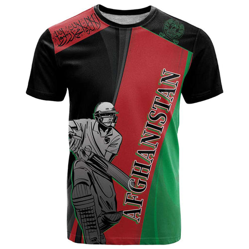 Custom Afghanistan Cricket T Shirt Sporty Version
