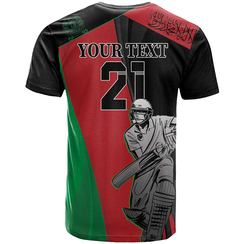 Custom Afghanistan Cricket T Shirt Sporty Version