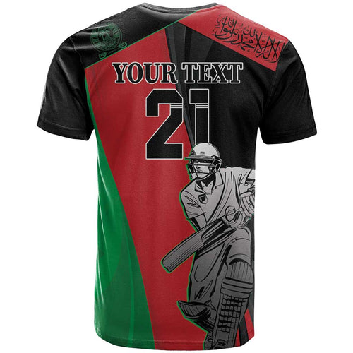 Custom Afghanistan Cricket T Shirt Sporty Version