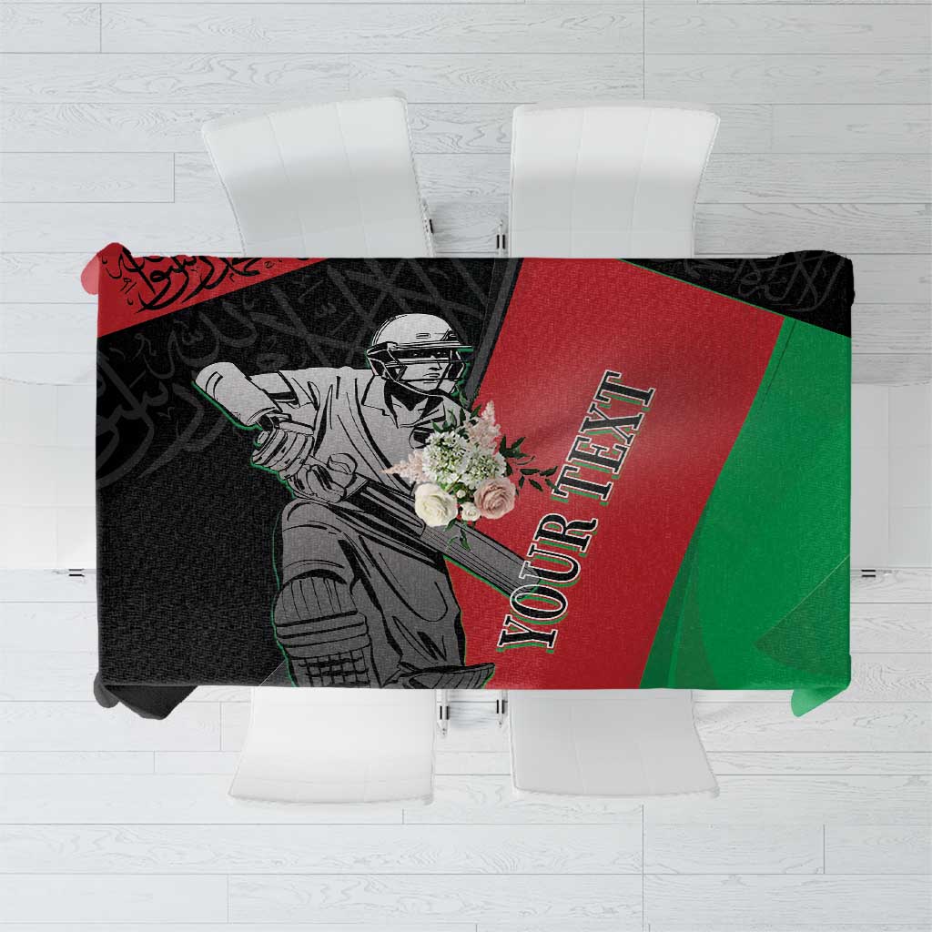 Custom Afghanistan Cricket Tablecloth Sporty Version