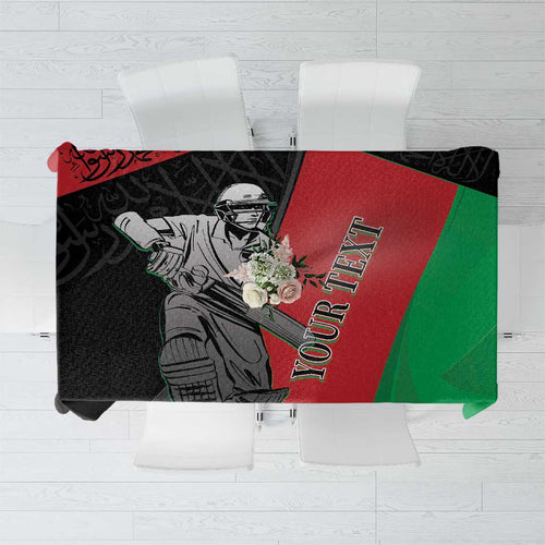 Custom Afghanistan Cricket Tablecloth Sporty Version