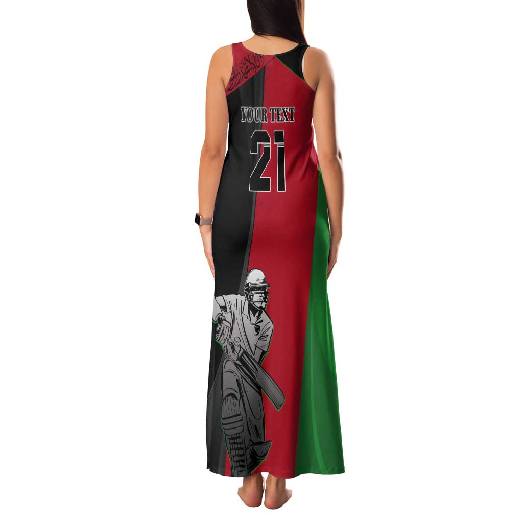 Custom Afghanistan Cricket Tank Maxi Dress Sporty Version