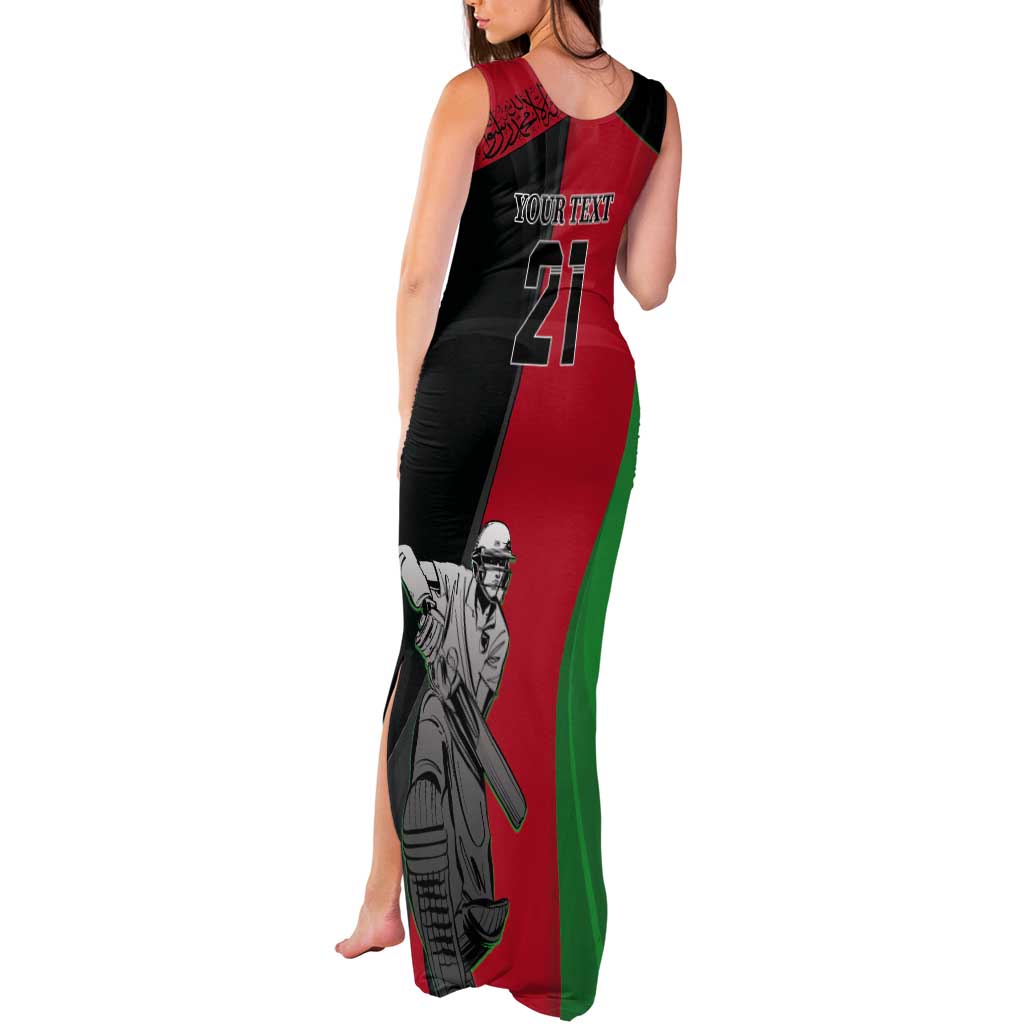 Custom Afghanistan Cricket Tank Maxi Dress Sporty Version