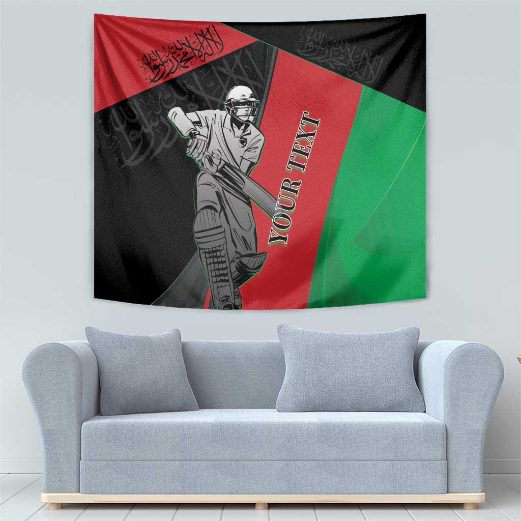Custom Afghanistan Cricket Tapestry Sporty Version