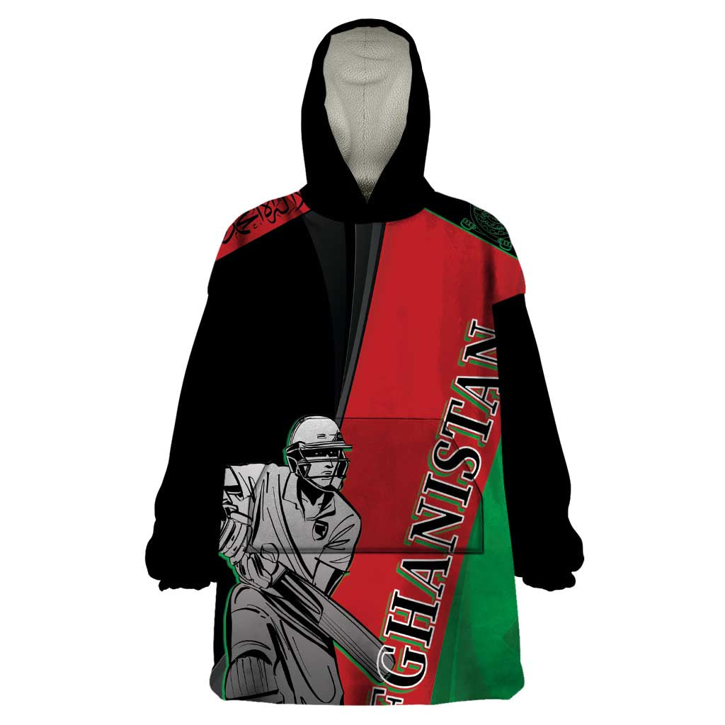 Custom Afghanistan Cricket Wearable Blanket Hoodie Sporty Version