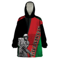 Custom Afghanistan Cricket Wearable Blanket Hoodie Sporty Version