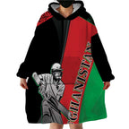 Custom Afghanistan Cricket Wearable Blanket Hoodie Sporty Version
