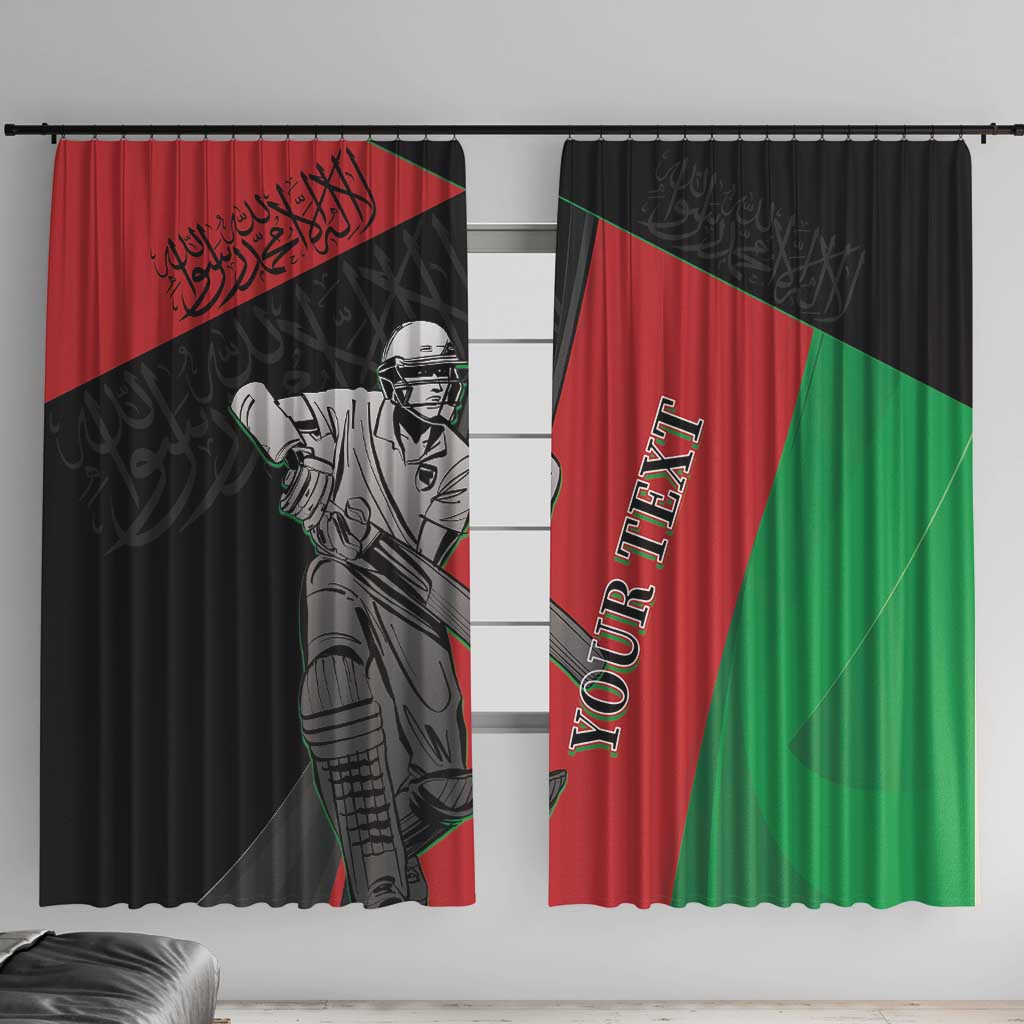 Custom Afghanistan Cricket Window Curtain Sporty Version
