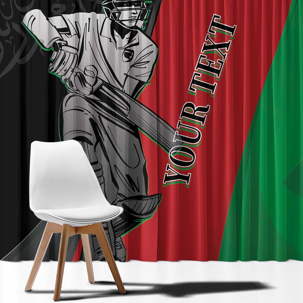 Custom Afghanistan Cricket Window Curtain Sporty Version