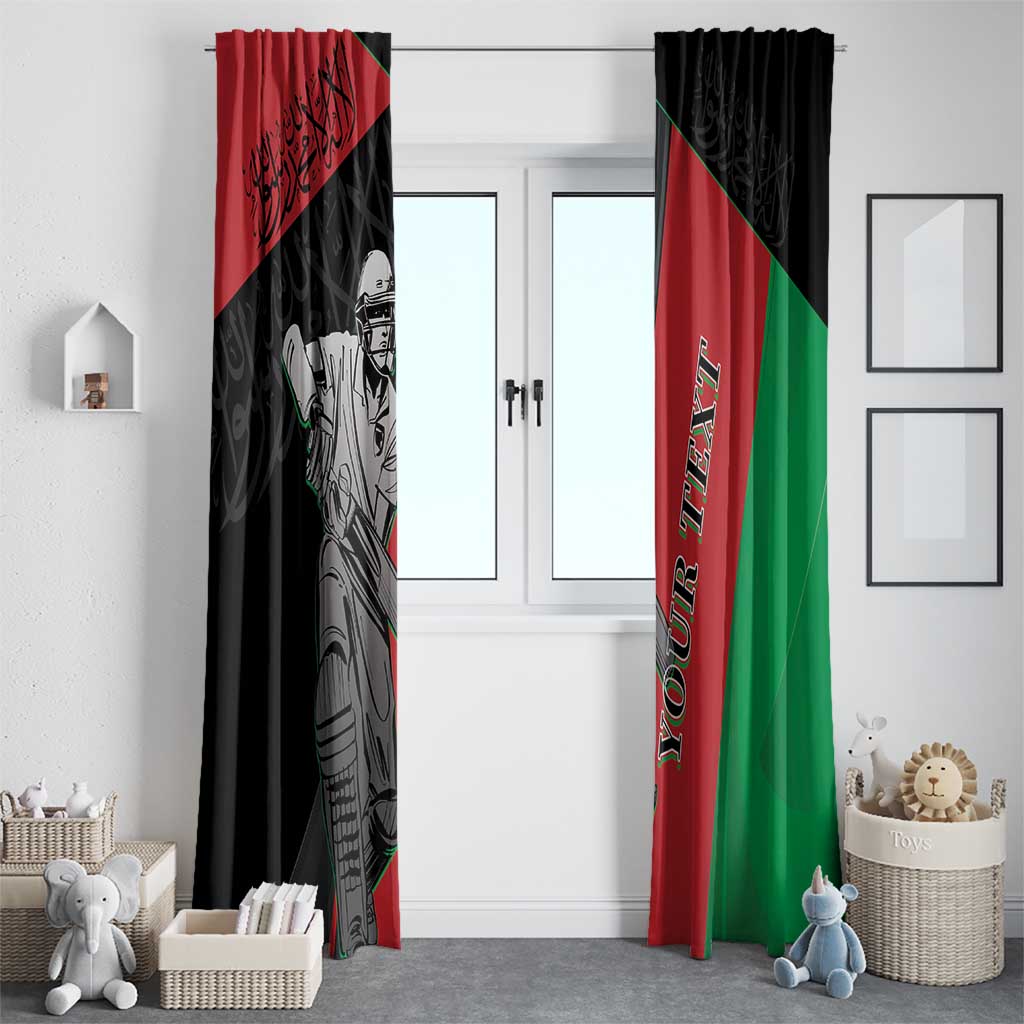 Custom Afghanistan Cricket Window Curtain Sporty Version