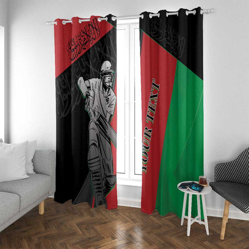 Custom Afghanistan Cricket Window Curtain Sporty Version