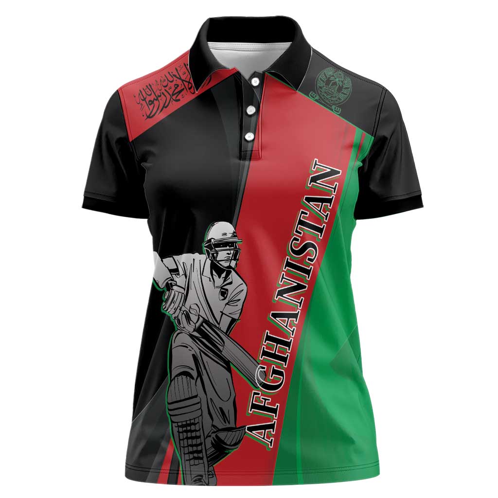 Custom Afghanistan Cricket Women Polo Shirt Sporty Version