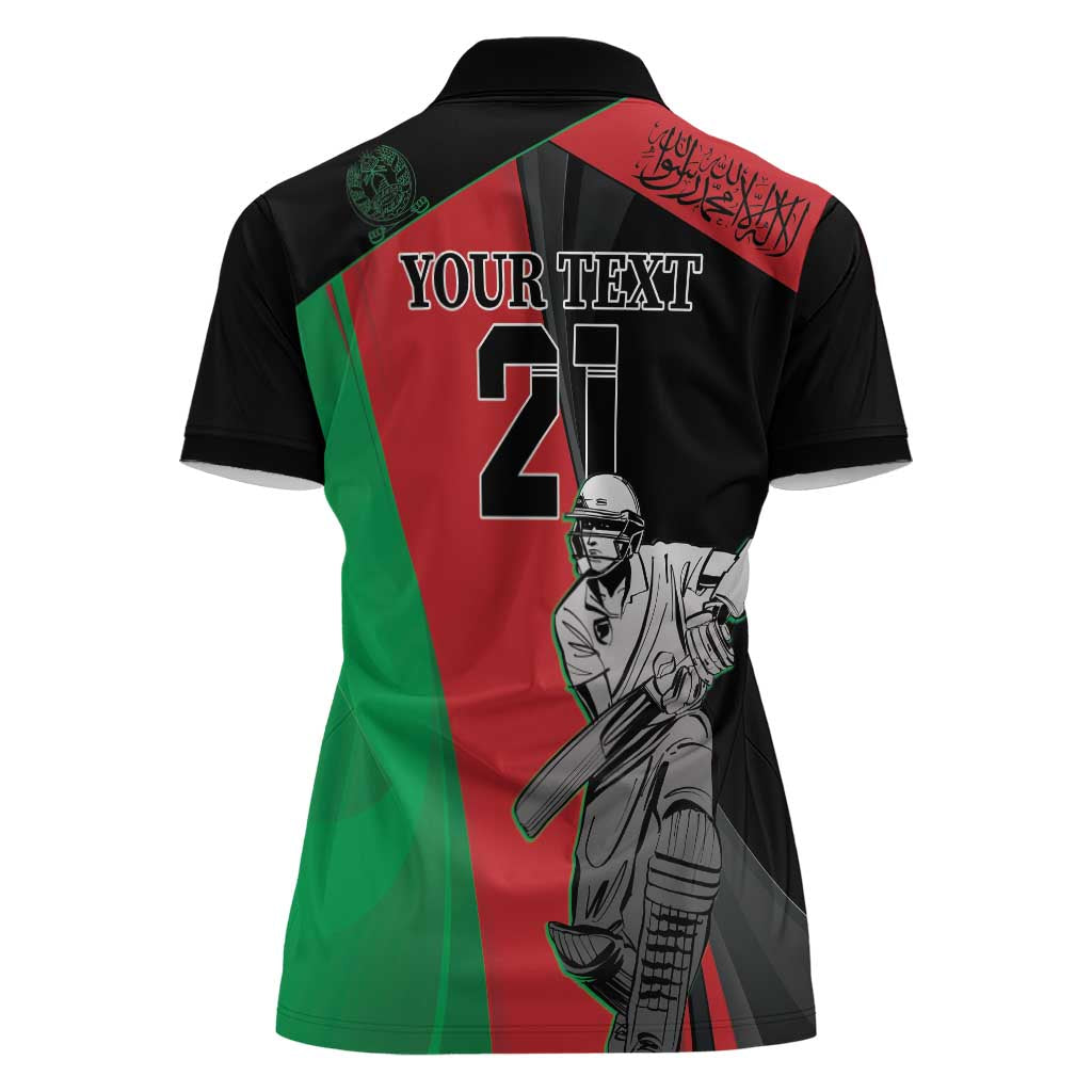 Custom Afghanistan Cricket Women Polo Shirt Sporty Version