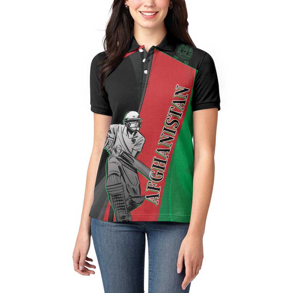 Custom Afghanistan Cricket Women Polo Shirt Sporty Version