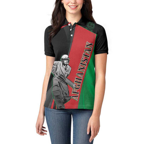 Custom Afghanistan Cricket Women Polo Shirt Sporty Version