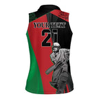 Custom Afghanistan Cricket Women Sleeveless Polo Shirt Sporty Version