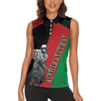 Custom Afghanistan Cricket Women Sleeveless Polo Shirt Sporty Version
