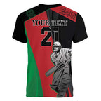 Custom Afghanistan Cricket Women V-Neck T-Shirt Sporty Version