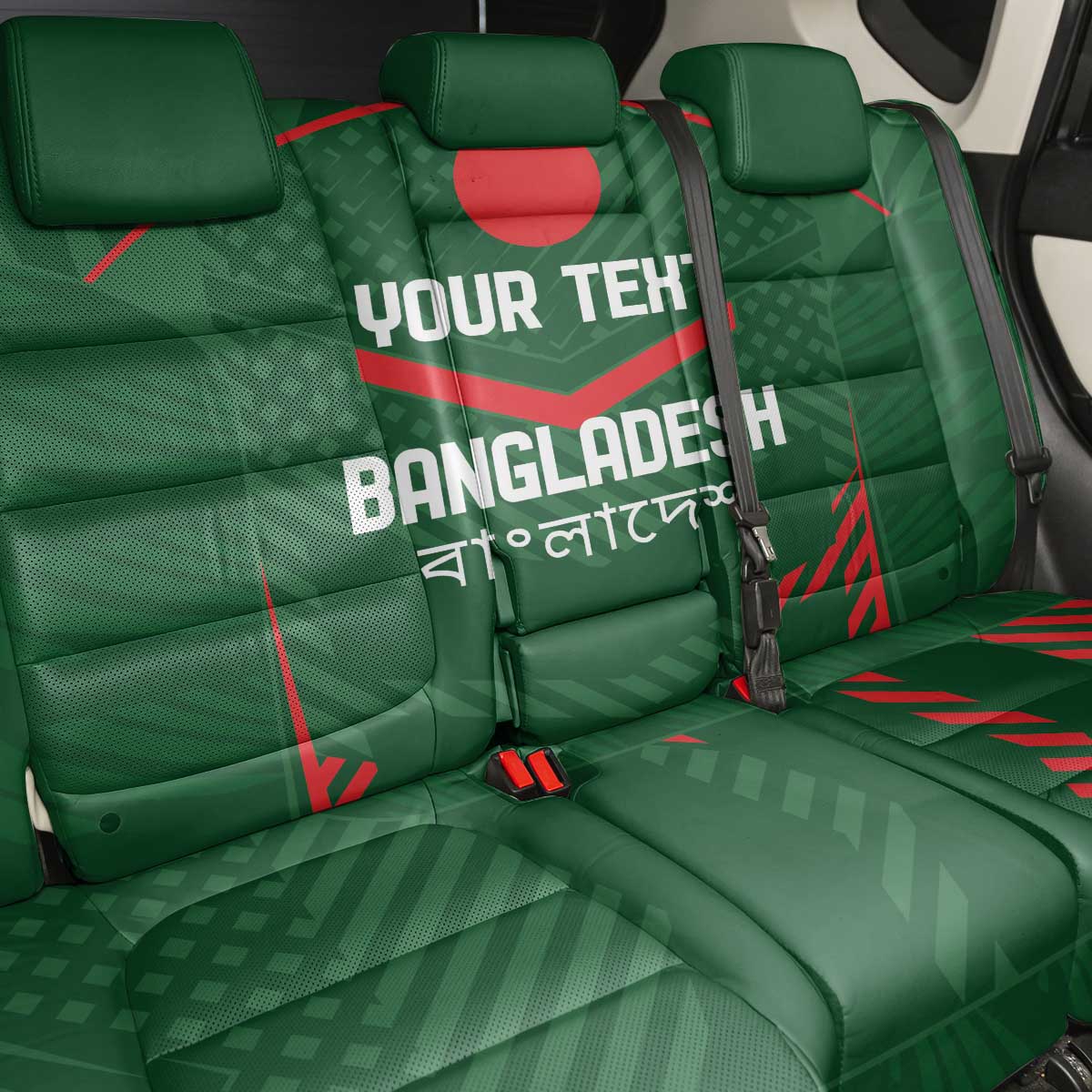 Custom Bangladesh Cricket Back Car Seat Cover Go Tigers Sporty Version