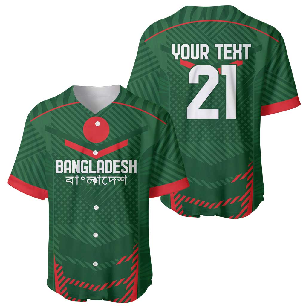Custom Bangladesh Cricket Baseball Jersey Go Tigers Sporty Version