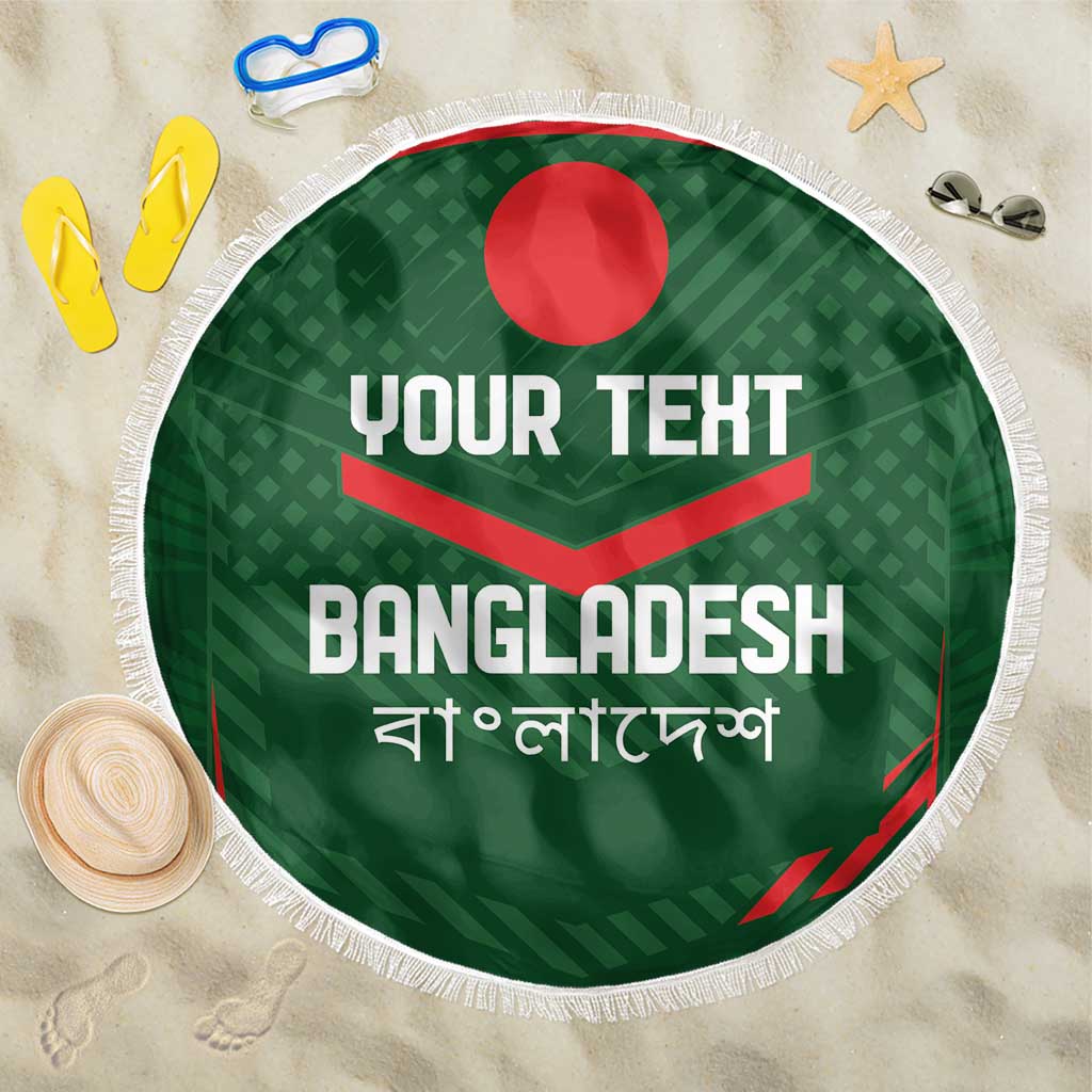 Custom Bangladesh Cricket Beach Blanket Go Tigers Sporty Version